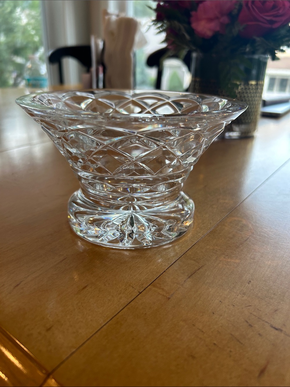Waterford Crystal Clear Cut Pedestal Bowl